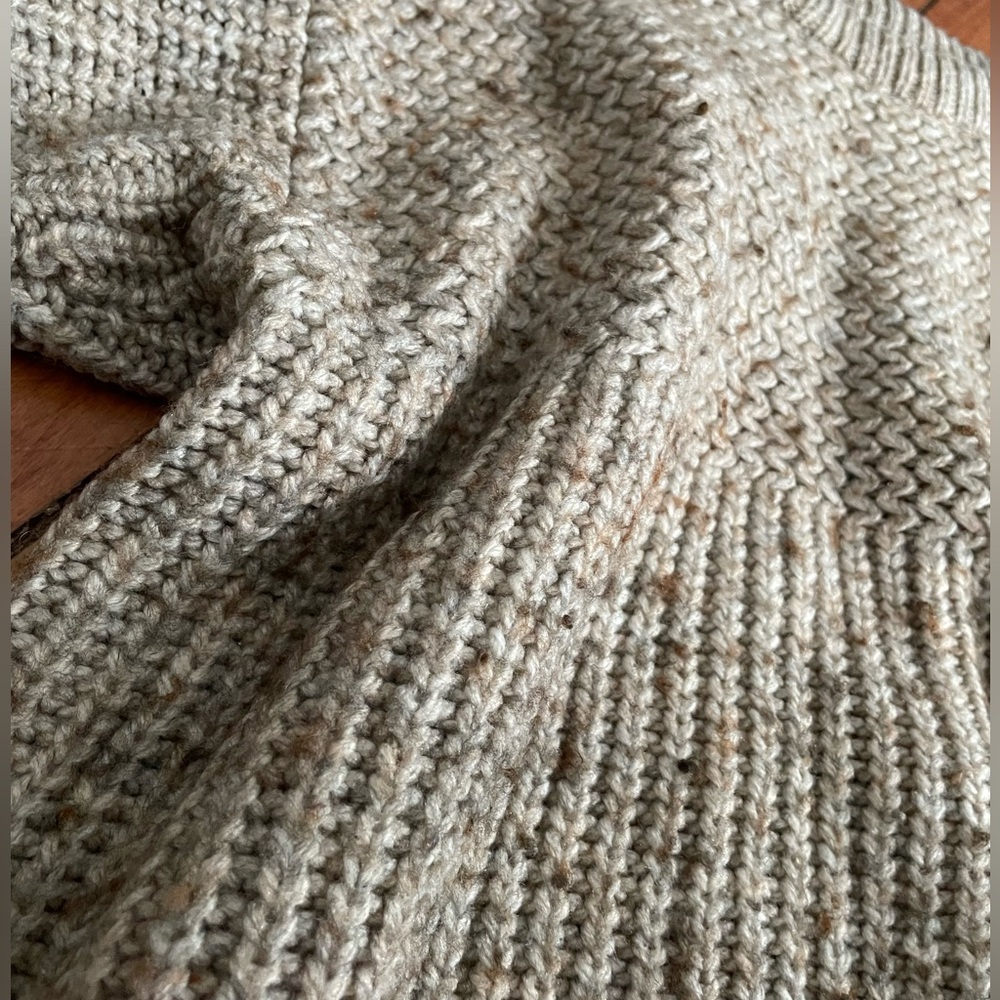 Vintage GRENADIER Mixed-Stitch Tweed Sweater | Oatmeal | Med - Picture 16 of 16